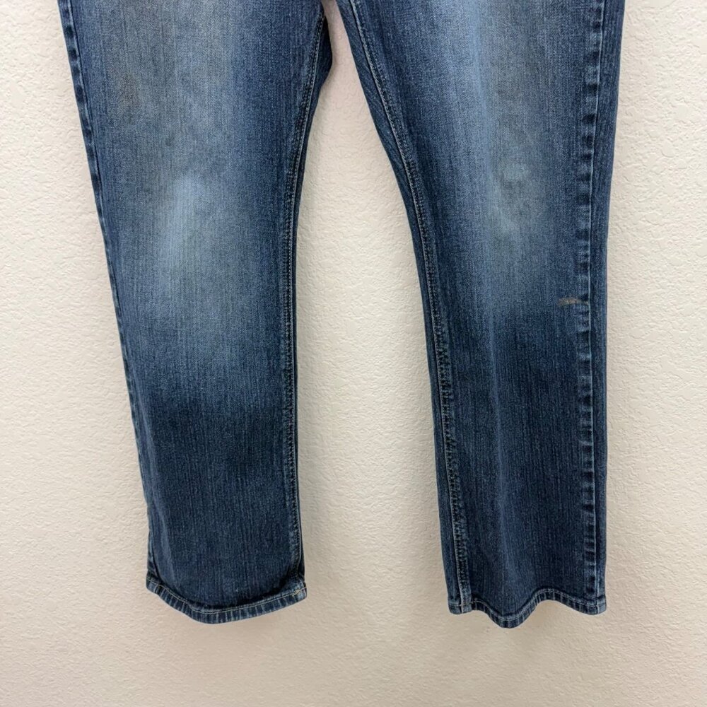 Ariat Legacy M7 Slim Fit Straight Leg Distressed Denim Blue Jeans Mens sz 38x30 - Picture 4 of 7